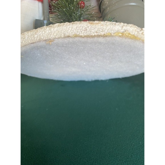 Vintage 14”Stuffed Felt standing Santa & boy 8"snow bottle brush tree snowballs - Picture 6 of 12